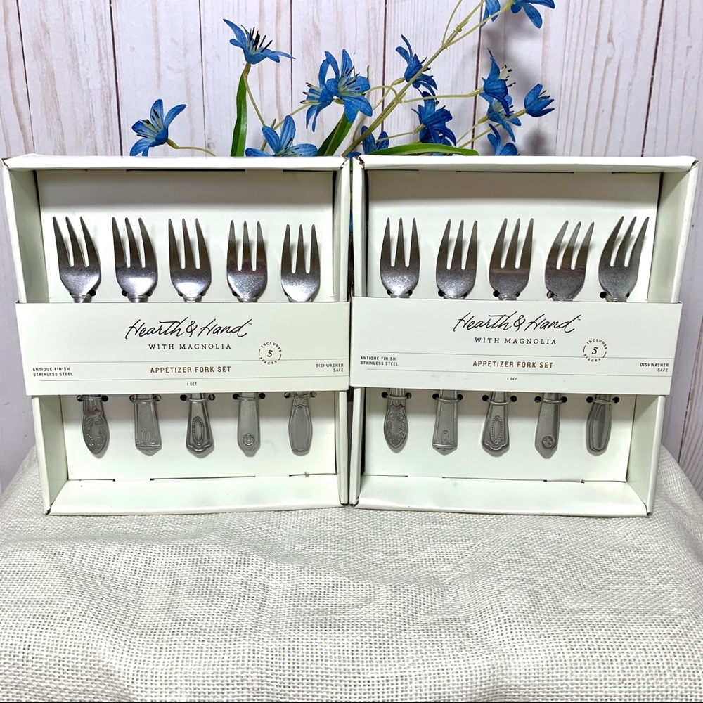 Set of 2 - Hearth & Hand With Magnolia Stainless Steel Appetizer Forks Set